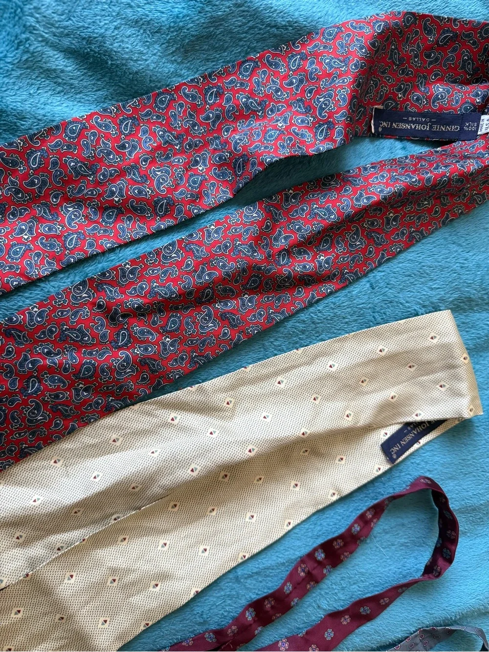 Silk hair scarf ribbon tie bundle Ginnie Johansen Inc. Dallas